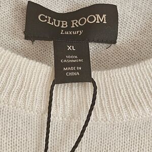 Club Room Luxury White Cashmere Sweater